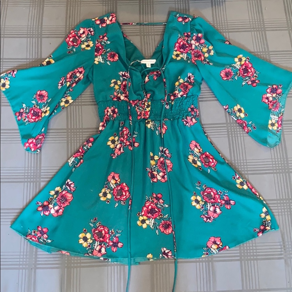 Bailey Blue Green Floral Dress